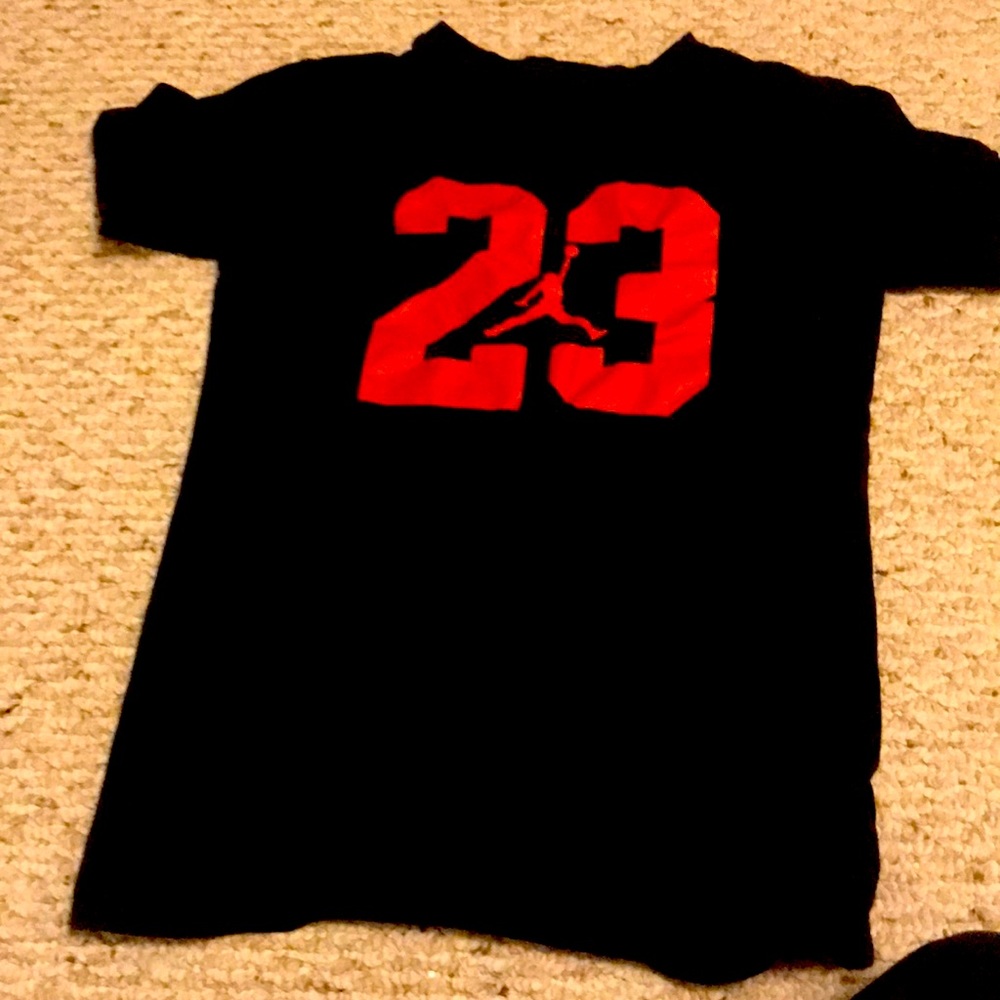 Black and red Jordan shirt
